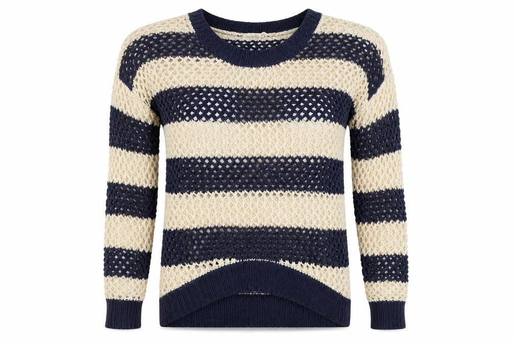 soul & co Womens Ivory Striped  Pullover Jumper Size 6