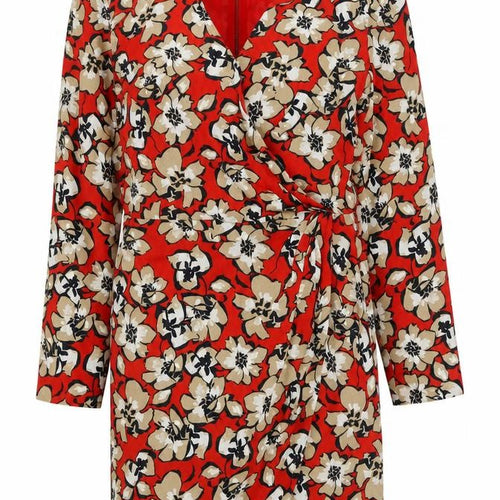 MNG Womens Red Floral  Basic Blouse Size XS