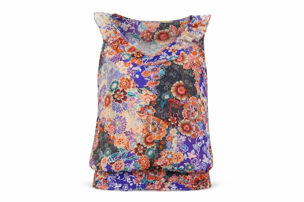 Wallis Womens Blue Floral  Basic Blouse Size S