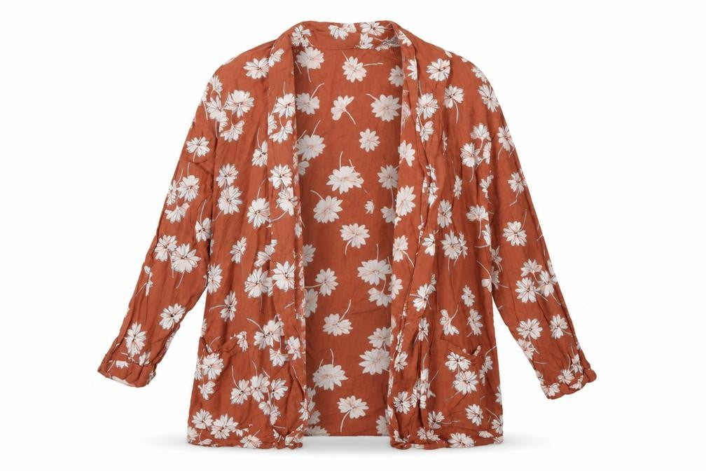 New Look Womens Brown Floral  Cardigan Jumper Size 10