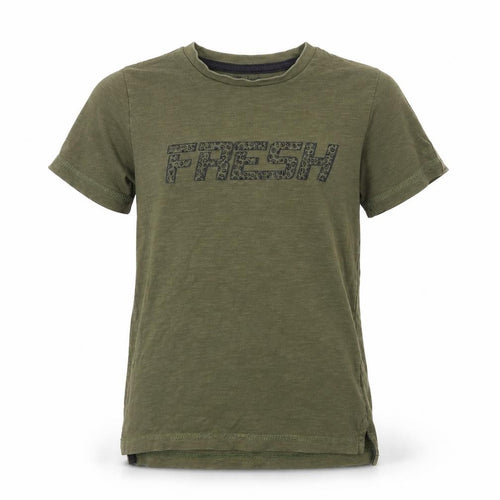 T?U Girls Green Animal Print  Basic T-Shirt Size 5 Years  - fresh