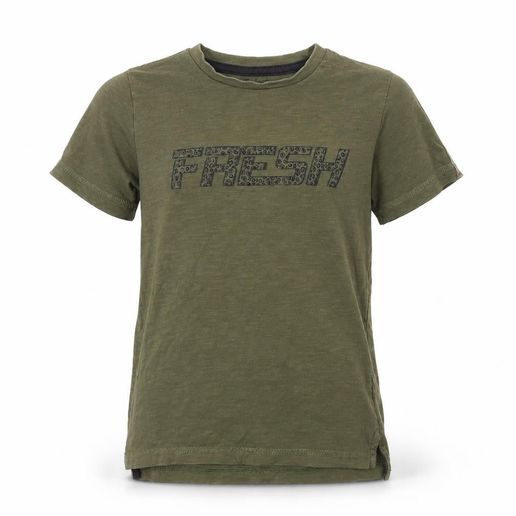 T?U Girls Green Animal Print  Basic T-Shirt Size 5 Years  - fresh