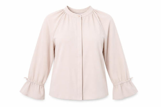 Front view of Next women’s pink basic button-up, size UK 12