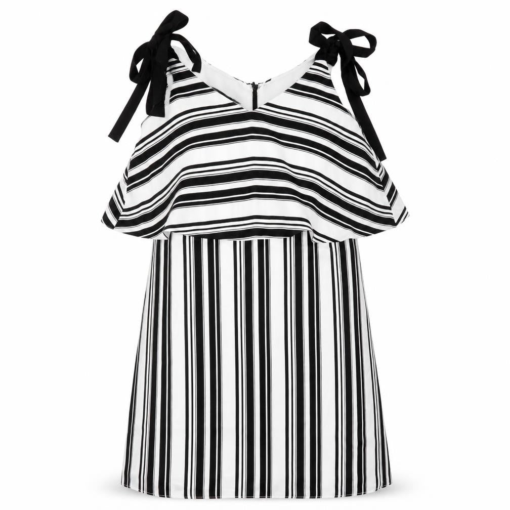 Miss Selfridge Womens Black Striped  Shift  Size 12