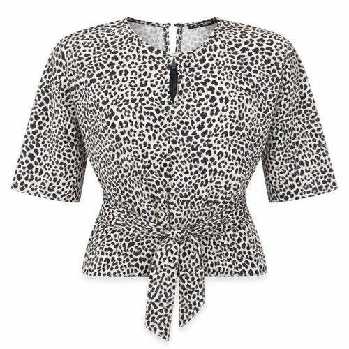 Select Womens Multicoloured Animal Print  Basic Blouse Size 8
