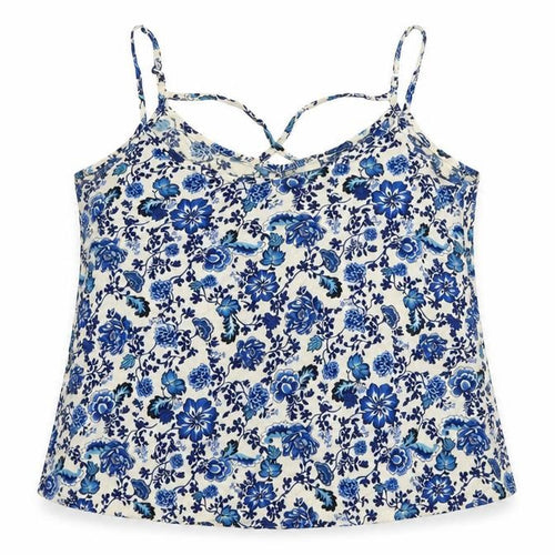 Divided by H&M Womens Blue Floral  Basic Tank Size 6