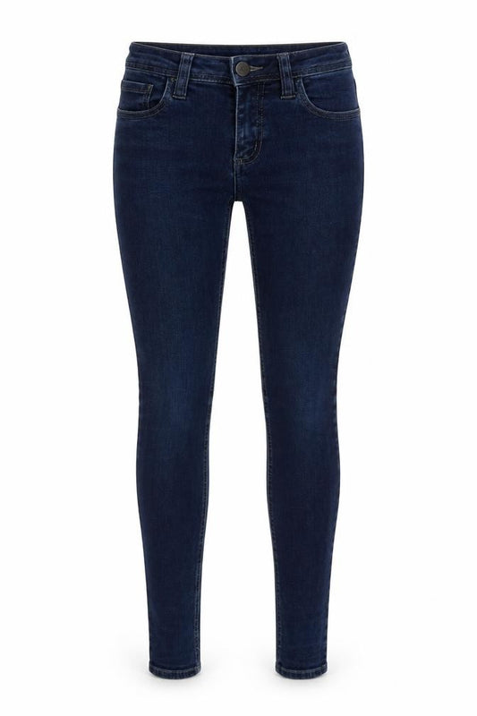 Front view of Diverse women’s blue skinny jeans, size UK 6, 32-inch leg