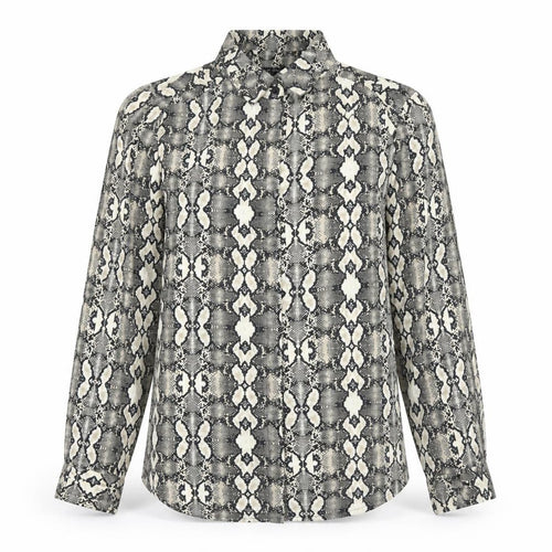 brave soul london Womens Yellow Animal Print  Basic Button-Up Size M  - snake skin
