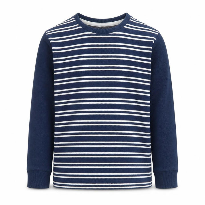 Matalan Boys Blue Striped  Pullover Sweatshirt Size 6-7 Years