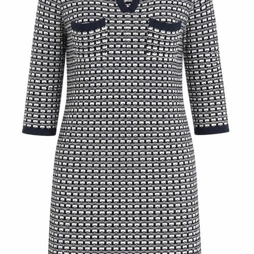 Marks and Spencer Womens Blue Fair Isle  Jumper Dress  Size 8