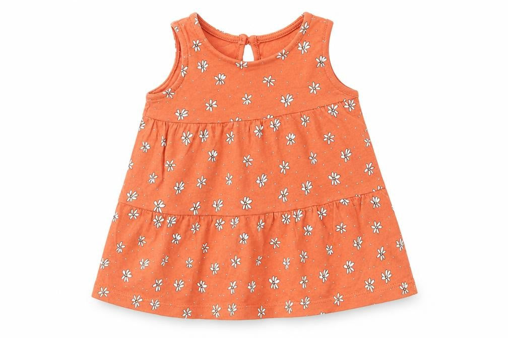Primark Girls Orange   A-Line  Size 3-6 Months  - flowers