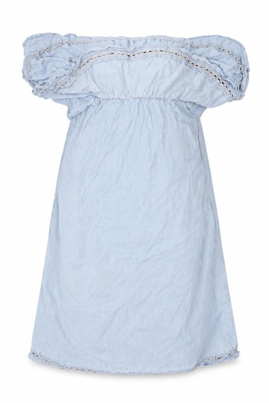 Front view of F&F women’s blue a-line, size UK 8