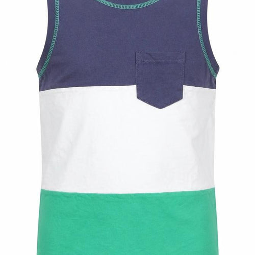 Cool Club Boys Green Colourblock  Basic Tank Size 7-8 Years