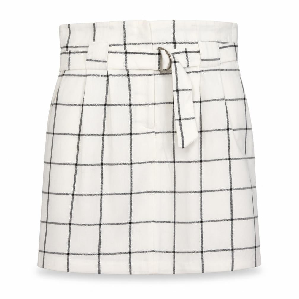 Miss Selfridge Womens White Check  Mini Skirt Size 8