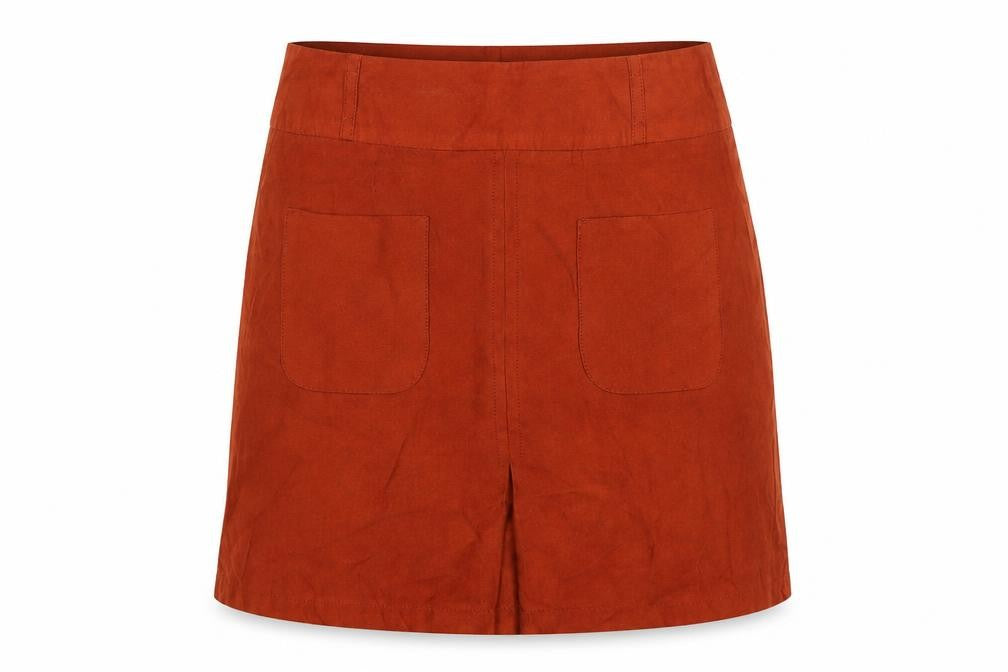 BE BEAU Womens Brown  Velour Straight & Pencil Skirt Size 8  - FAUX SUEDE