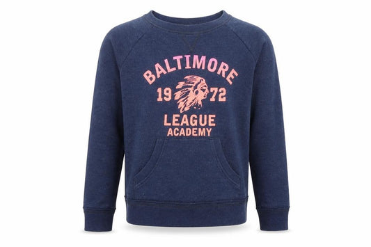 Front view of baltimore league boys’ blue jersey jumper, size 10, years - baltimore league academy