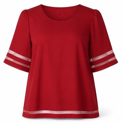 Preworn Womens Red   Basic Blouse Size XL