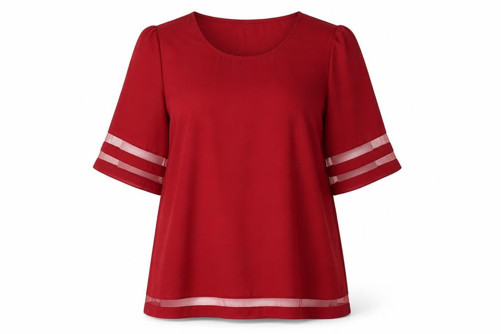 Preworn Womens Red   Basic Blouse Size XL