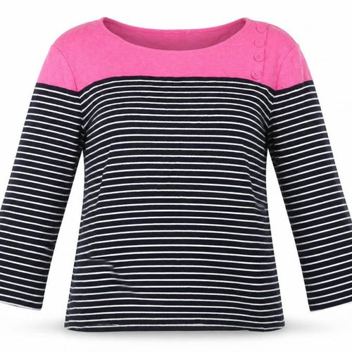 CC  Womens Black Striped  Pullover Sweatshirt Size M