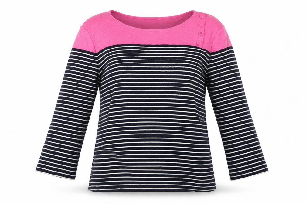 CC  Womens Black Striped  Pullover Sweatshirt Size M