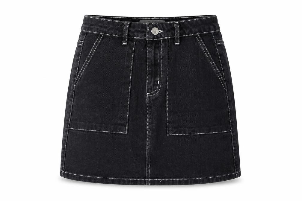 Denim & Co. Womens Black   Mini Skirt Size 8