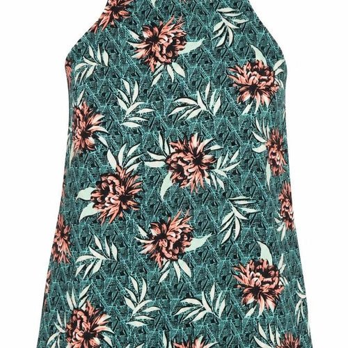 New Look Womens Green Floral  Basic Blouse Size 12