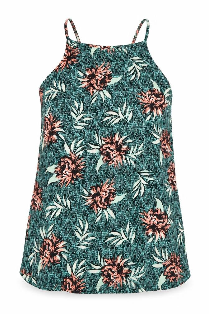 New Look Womens Green Floral  Basic Blouse Size 12