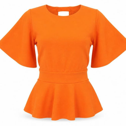 Boohoo Womens Orange   Basic Blouse Size 6