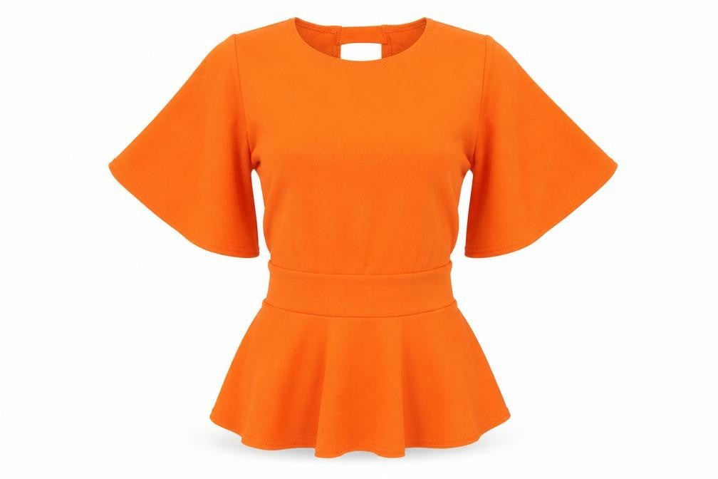 Boohoo Womens Orange   Basic Blouse Size 6