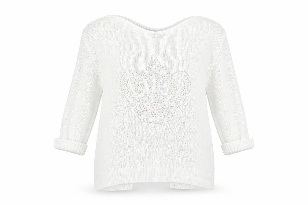 Topshop Womens Ivory  Knit Pullover Jumper Size 10