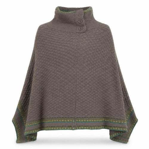 Kliss Womens Brown  Knit Jacket Poncho Size S