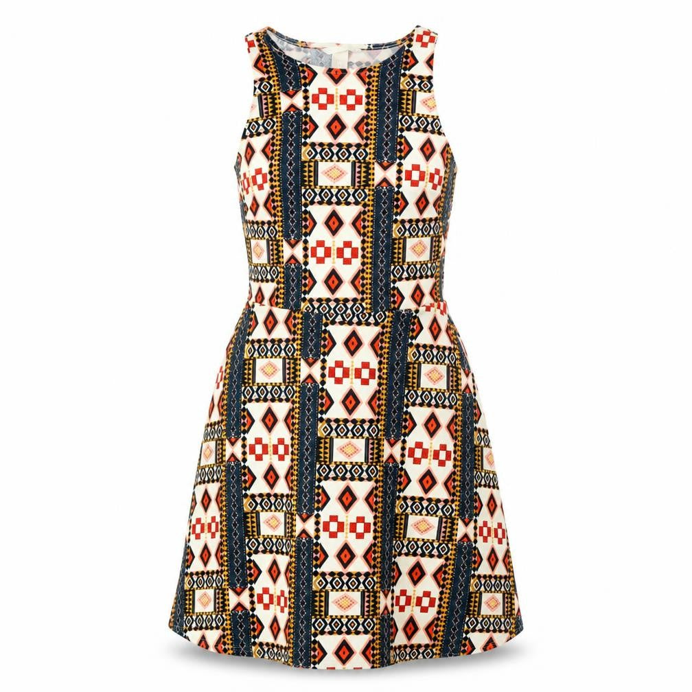 Front view of H&M women’s black fit & flare, size M