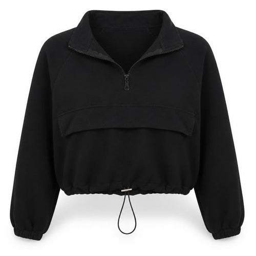 PORTABELLO Womens Black   Pullover Sweatshirt Size M