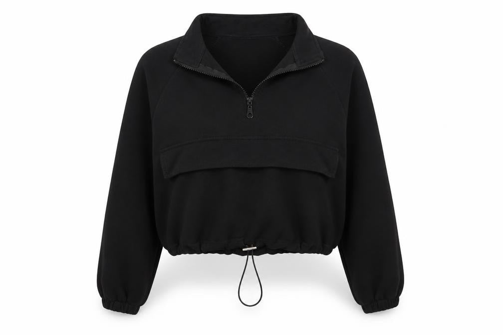 PORTABELLO Womens Black   Pullover Sweatshirt Size M