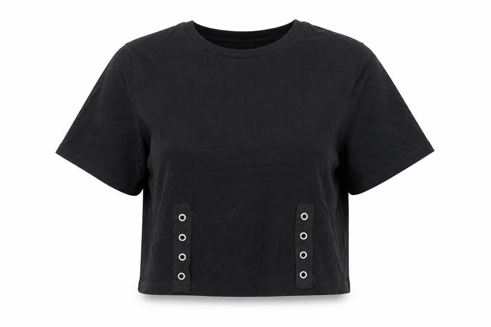 Zara Womens Black   Cropped T-Shirt Size S