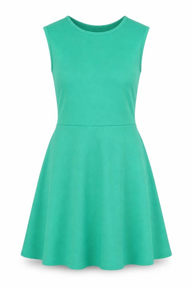 Front view of Atmosphere women’s green a-line, size UK 12