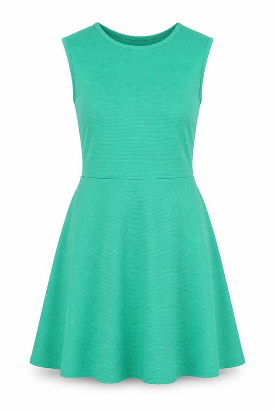 Front view of Atmosphere women’s green a-line, size UK 12