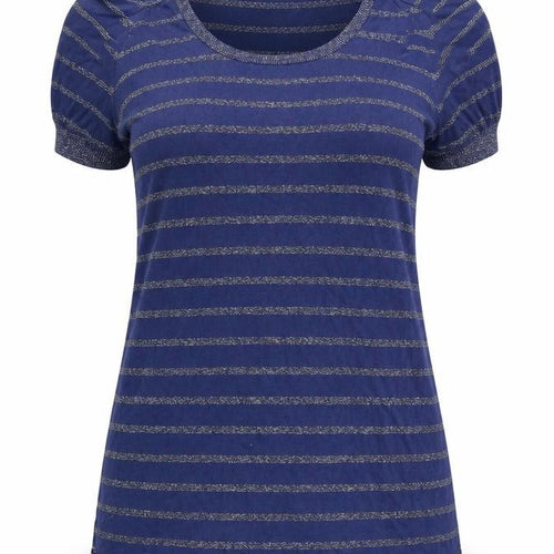 George Womens Blue Striped  A-Line  Size 16