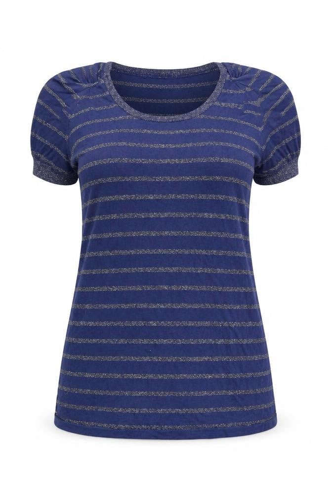 George Womens Blue Striped  A-Line  Size 16
