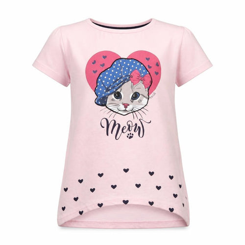 FILE Womens Pink   Basic T-Shirt Size 8  - MEOW