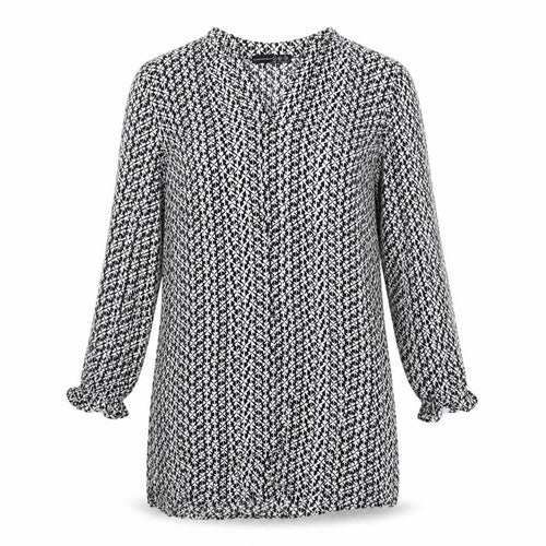 Primark Womens Black Geometric  Basic Blouse Size 8