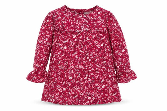 Front view of Primark girls’ pink floral shift, size 9-12, months