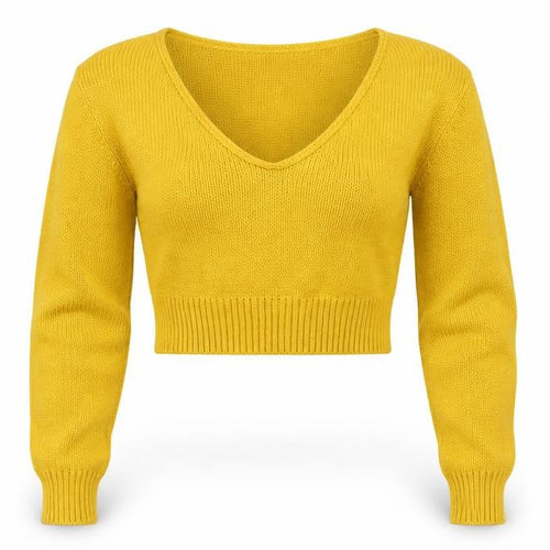 I SAW IT FIRST` Womens Yellow Herringbone  Pullover Jumper Size S