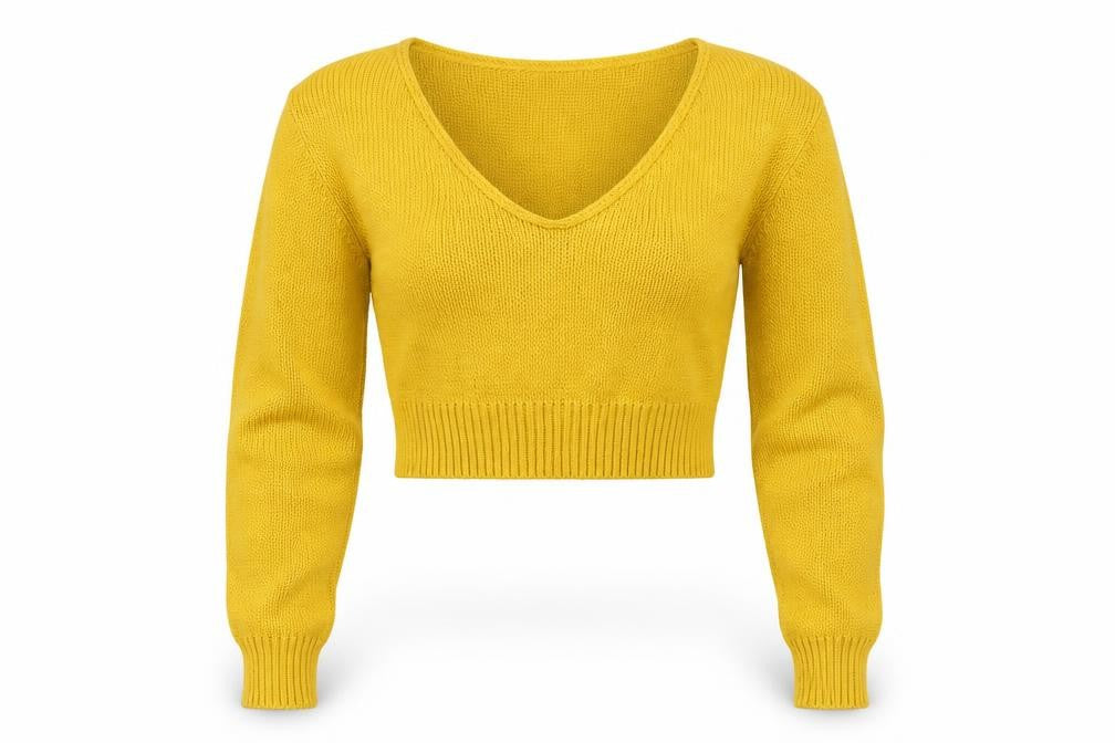 I SAW IT FIRST` Womens Yellow Herringbone  Pullover Jumper Size S