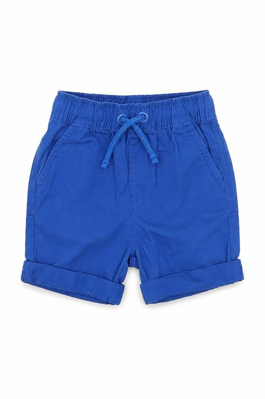 Front view of George boys’ blue cropped trousers, size 12-18, months
