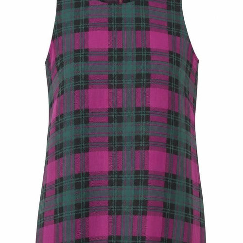 Glamorous Womens Multicoloured Check  Basic Tank Size 12