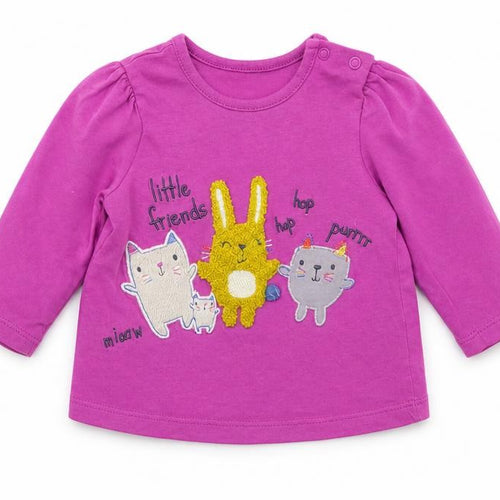 Nutmeg Girls Purple   Basic T-Shirt Size 3-6 Months