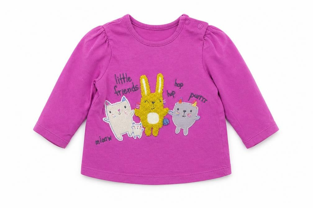 Nutmeg Girls Purple   Basic T-Shirt Size 3-6 Months