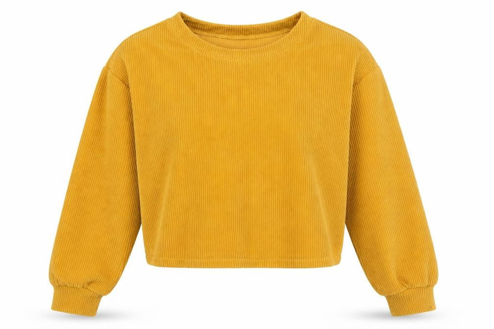 SheIn Womens Orange  Corduroy Pullover Sweatshirt Size M