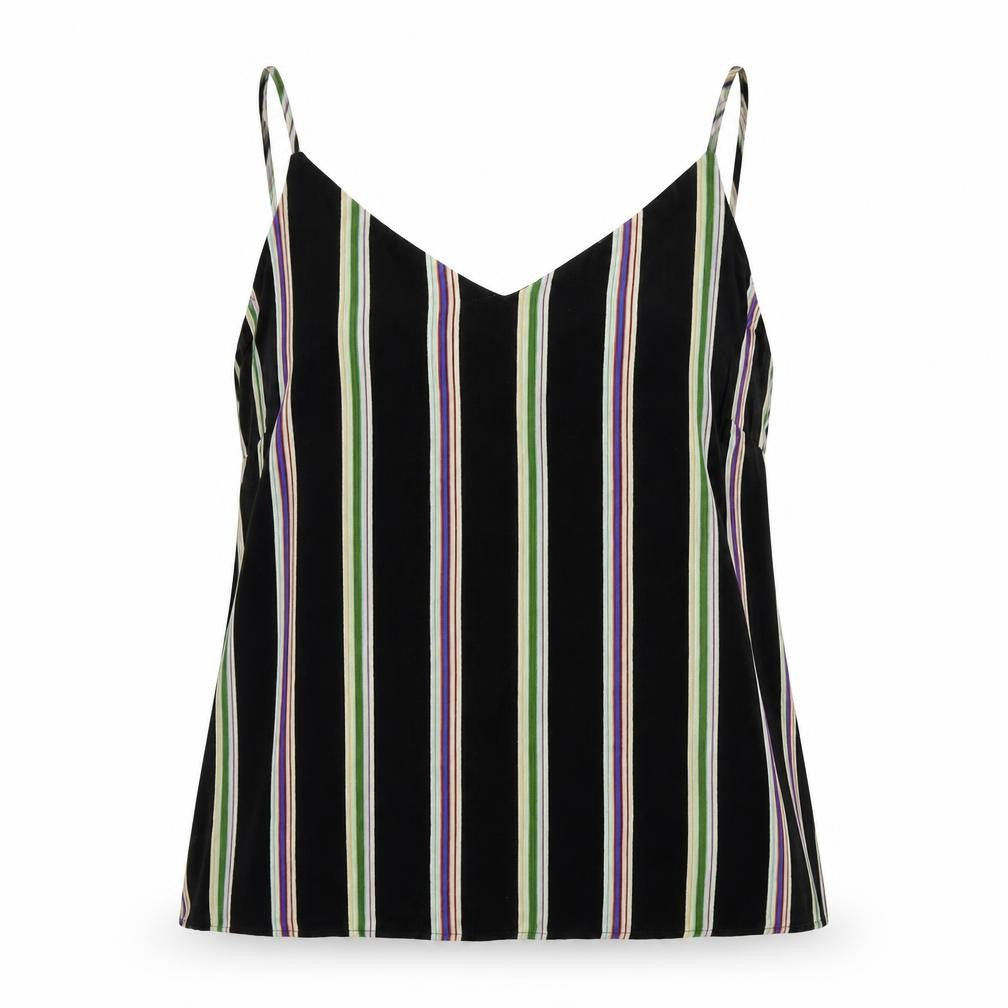 F&F Womens Black Striped  Basic Blouse Size 14